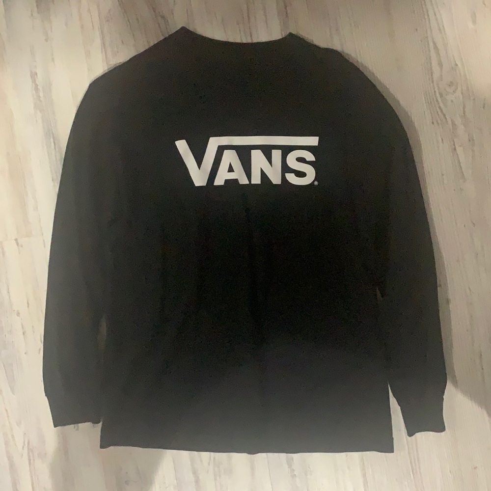 Long Sleeve VANS Logo T-Shirt (Black)